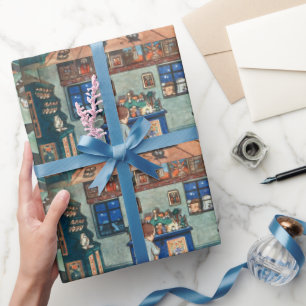 Weihnachtsjunge und Winkel Geschenkpapier