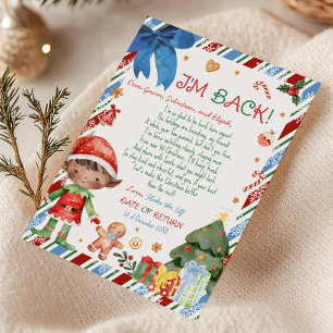 Weihnachtsjungen-Brief vom Elf Brief Karte