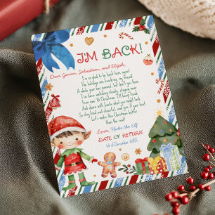 Weihnachtsjungen-Brief vom Elf-Brief-Karte Einladung