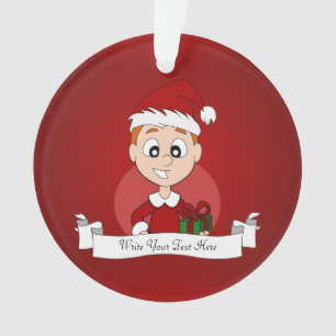 Weihnachtsjungen-Cartoon Ornament