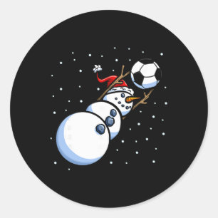 Weihnachtsjungen Männer Xmas Torwart Fußball Schne Runder Aufkleber