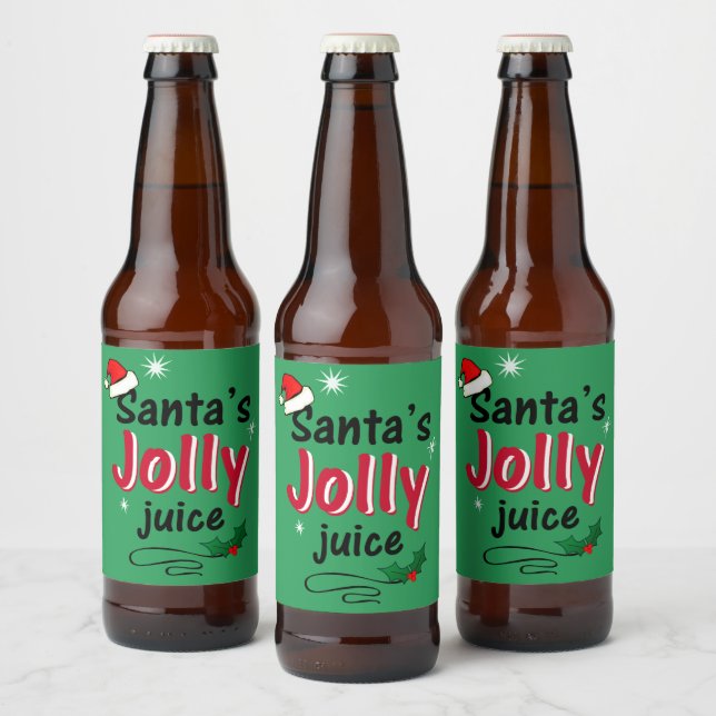 Weihnachtsjütchen Weihnachtsjubiläum des Weihnacht Bierflaschenetikett (Flaschen)