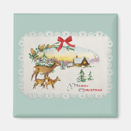 Weihnachtskabine & Deer Magnet