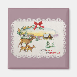 Weihnachtskabine & Deer Magnet