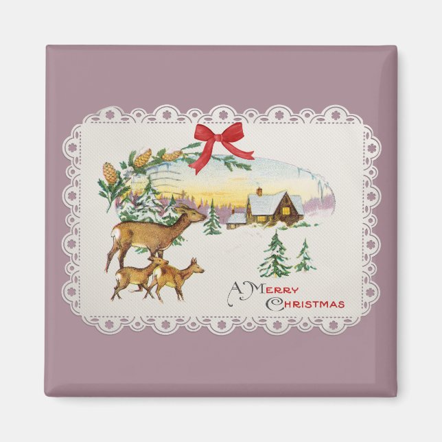 Weihnachtskabine & Deer Magnet (Vorne)