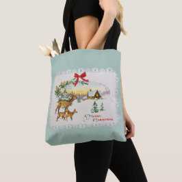 Weihnachtskabine & Deer Tasche