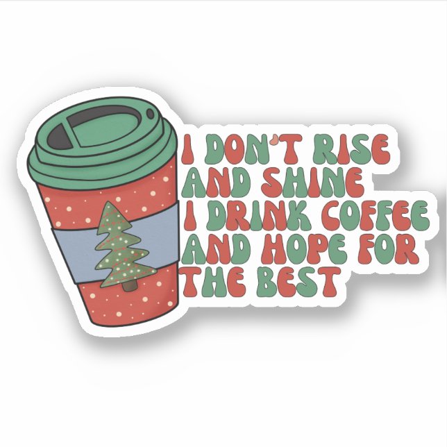 Weihnachtskaffee Aufkleber (Vorderseite)