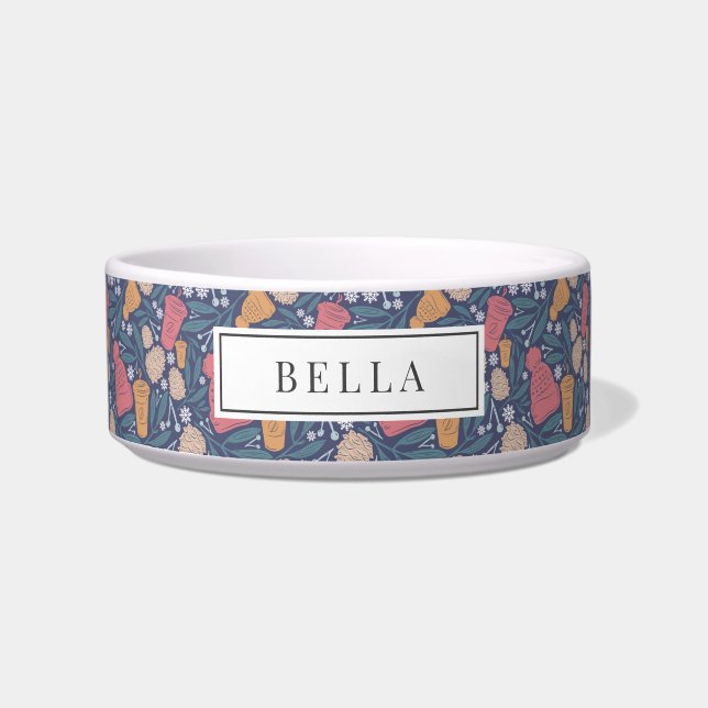 Weihnachtskaffee Beanie Muster Weihnachtsname Päps Napf (Vorderseite)