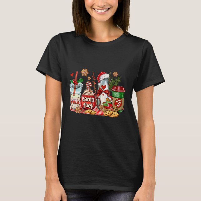 Weihnachtskaffee Cups Frohe Weihnachtskaffee Drin T-Shirt (Vorderseite)