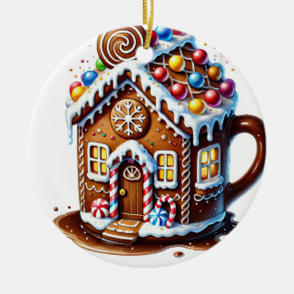Weihnachtskaffee Keramik Ornament