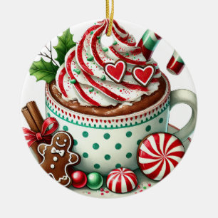 Weihnachtskaffee Keramik Ornament
