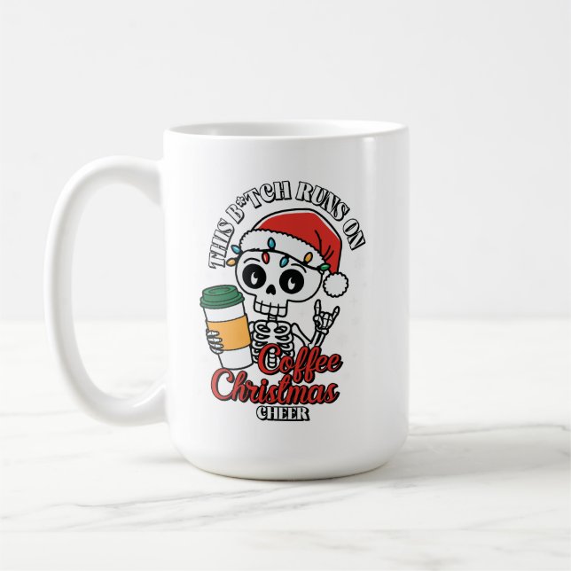 Weihnachtskaffee mit festem Skelettdesign Kaffeetasse (Links)