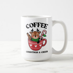 Weihnachtskaffee mit festlichen Dekorationen Kaffeetasse