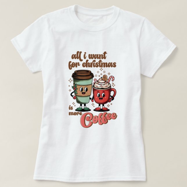 Weihnachtskaffee T - Shirt für Frauen (Design vorne)