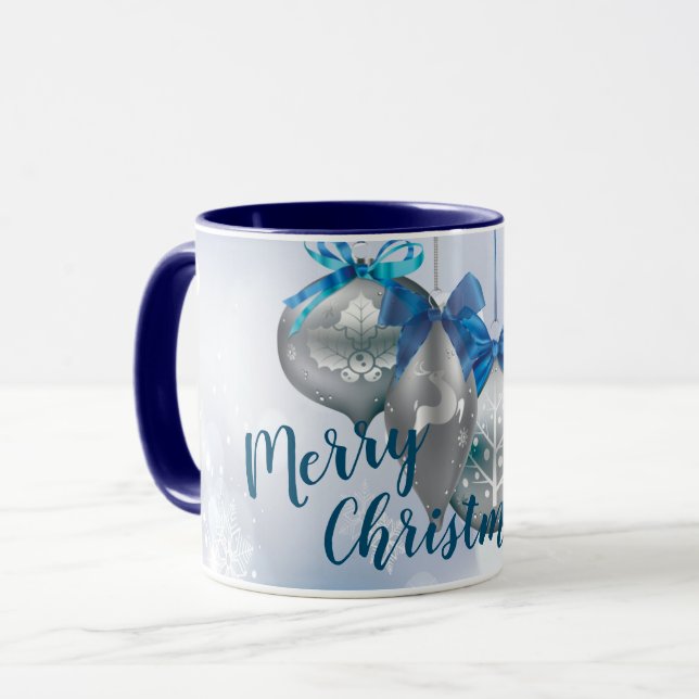 Weihnachtskaffee Tasse Ornamente Winterschneeflock (Vorderseite Links)