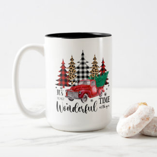 Weihnachtskaffee-Tasse | Zweifarbige Tasse