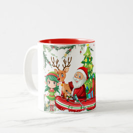 Weihnachtskaffee-Tasse Zweifarbige Tasse