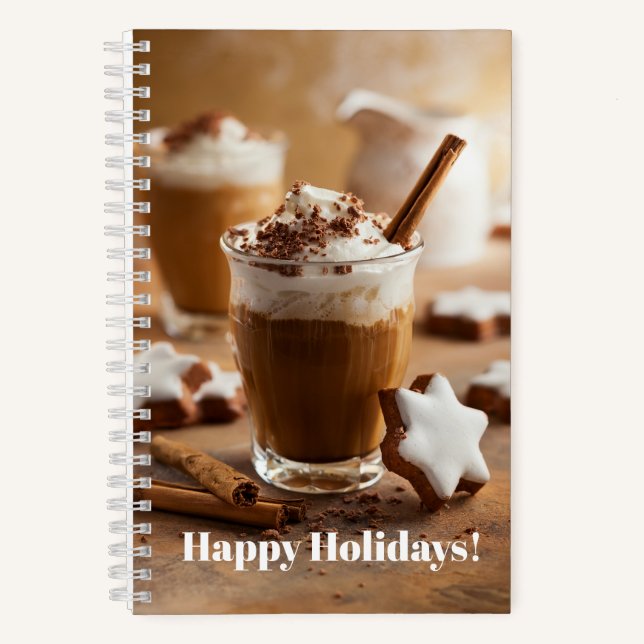 Weihnachtskaffee und Keks Notizbuch (Vorderseite)