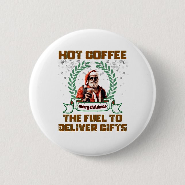 Weihnachtskaffee Weihnachten Ro Button (Vorderseite)