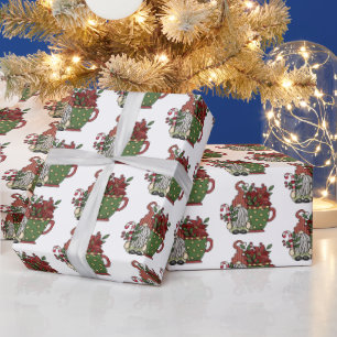 Weihnachtskaffee-Zwerge Geschenkpapier