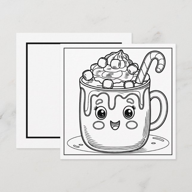 Weihnachtskakao Feiertagskarte (Vorne/Hinten)