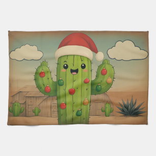Weihnachtskaktus Geschirrtuch