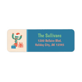 Weihnachtskaktus und Präsentationen Rücksendeadres