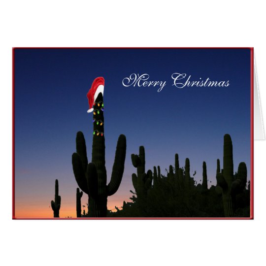 Weihnachtskaktuss-Gruß-Karte Karte