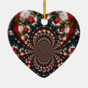 Weihnachtskaleidoskop Keramik Ornament