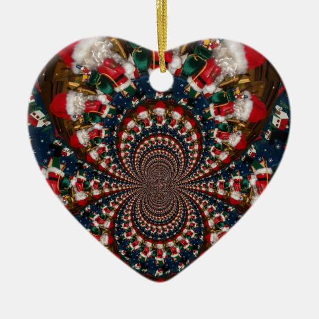 Weihnachtskaleidoskop Keramik Ornament (Vorne)