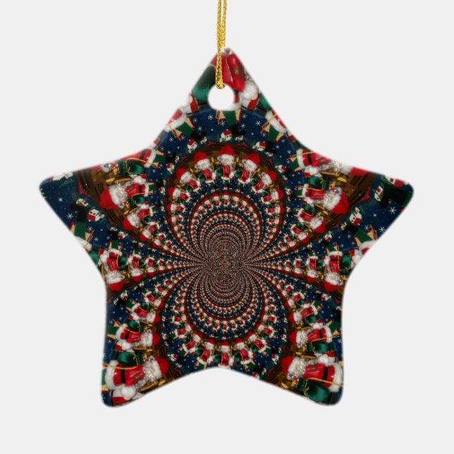 Weihnachtskaleidoskop Keramikornament (Vorne)