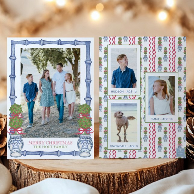 Weihnachtskalender Bambus Foto Feiertagskarte (Von Creator hochgeladen)