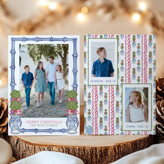 Weihnachtskalender Bambus Foto Feiertagskarte (Von Creator hochgeladen)