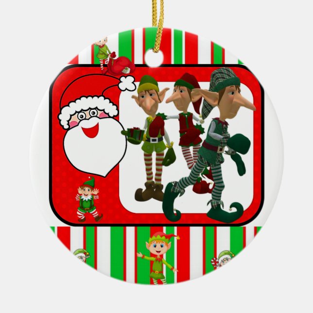Weihnachtskalender, Elf Keramik Ornament (Vorne)