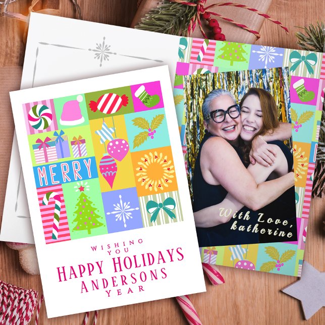 Weihnachtskalender Foto Grußkarten Dankeskarte (Christmas Advent Calendar Design.)