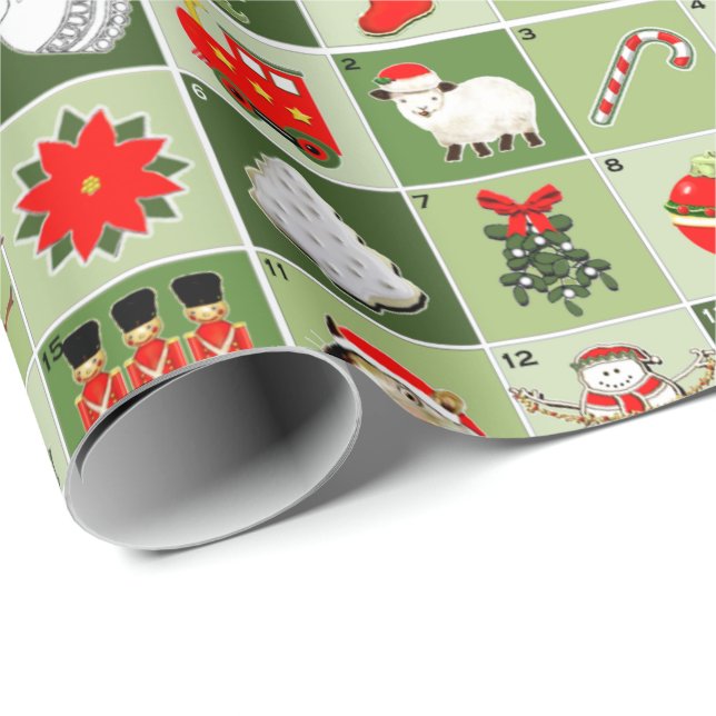 Weihnachtskalender Geschenkpapier (Rolleneckpunkt)