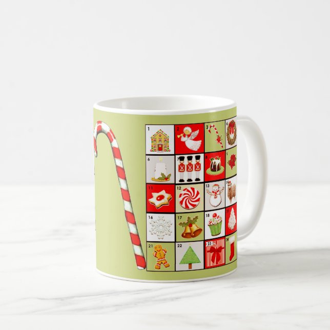 Weihnachtskalender Kaffeetasse (VorderseiteRechts)