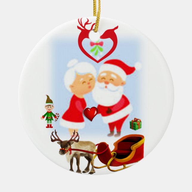 Weihnachtskalender Keramik Ornament (Vorne)