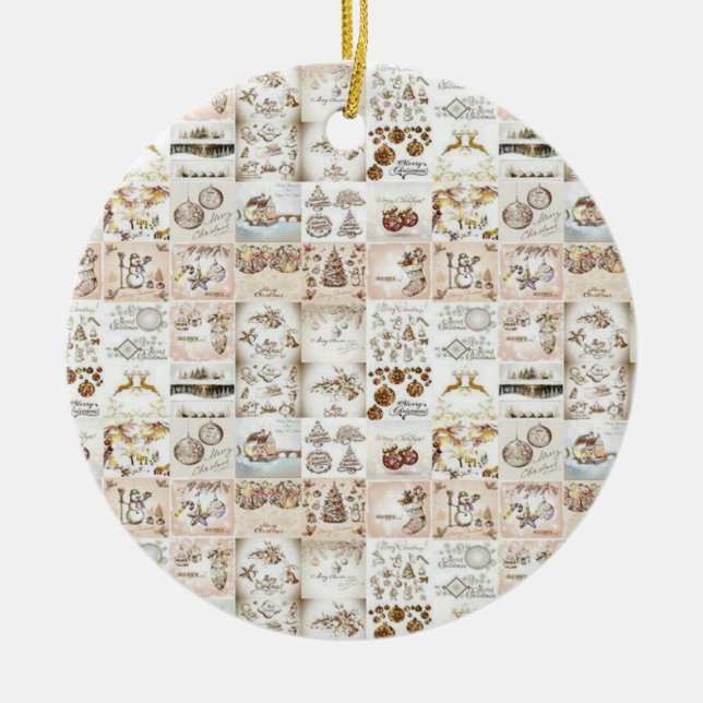 Weihnachtskalender Keramik Ornament (Vorne)