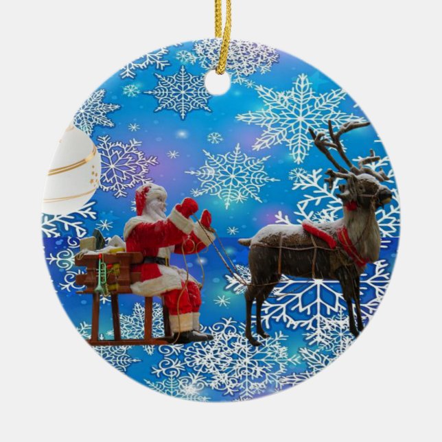 Weihnachtskalender Keramik Ornament (Vorne)