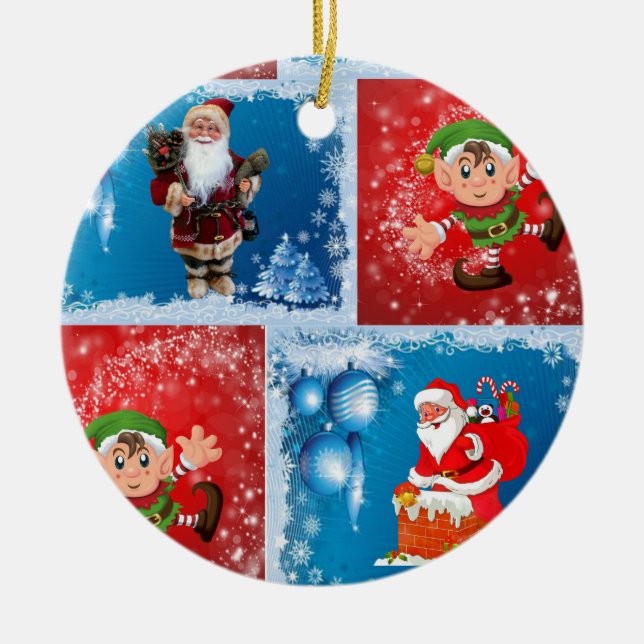 Weihnachtskalender Keramik Ornament (Vorne)