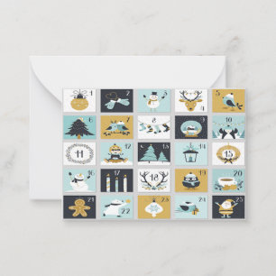 Weihnachtskalender Mitteilungskarte