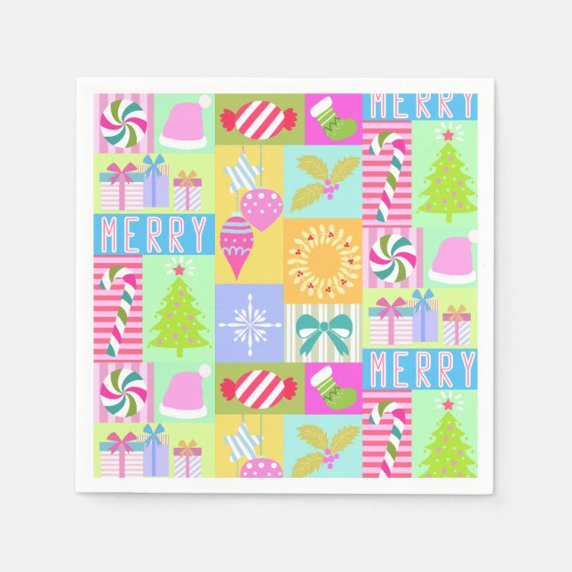 Weihnachtskalender Serviette (Vorderseite)