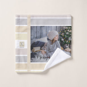 Weihnachtskalligrafie Winterfarbenpalette Foto Waschlappen