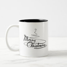 Weihnachtskalligrafischer Text mit Weihnachtsbaum