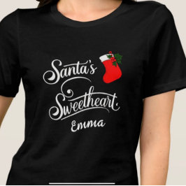 Weihnachtskalligraphie von Santa Sweetheart Tri-Blend Shirt