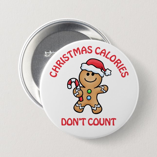 Weihnachtskalorien Knopf Button (Vorne & Hinten)