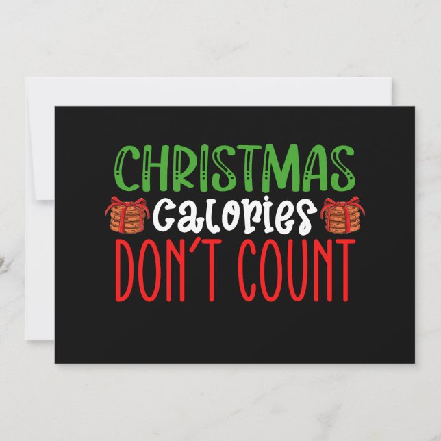 Weihnachtskalorien zählen nicht Cookies, Familie Einladung (Vorderseite)