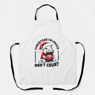 Weihnachtskalorien zählen nicht Funny Moo Deng Coo Schürze