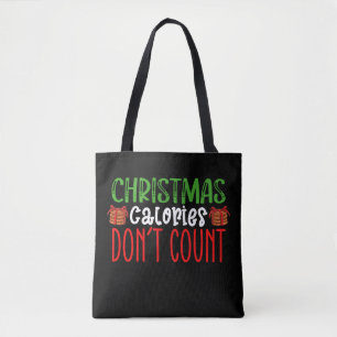 Weihnachtskalorien zählen nicht Kekse Familie Tasche